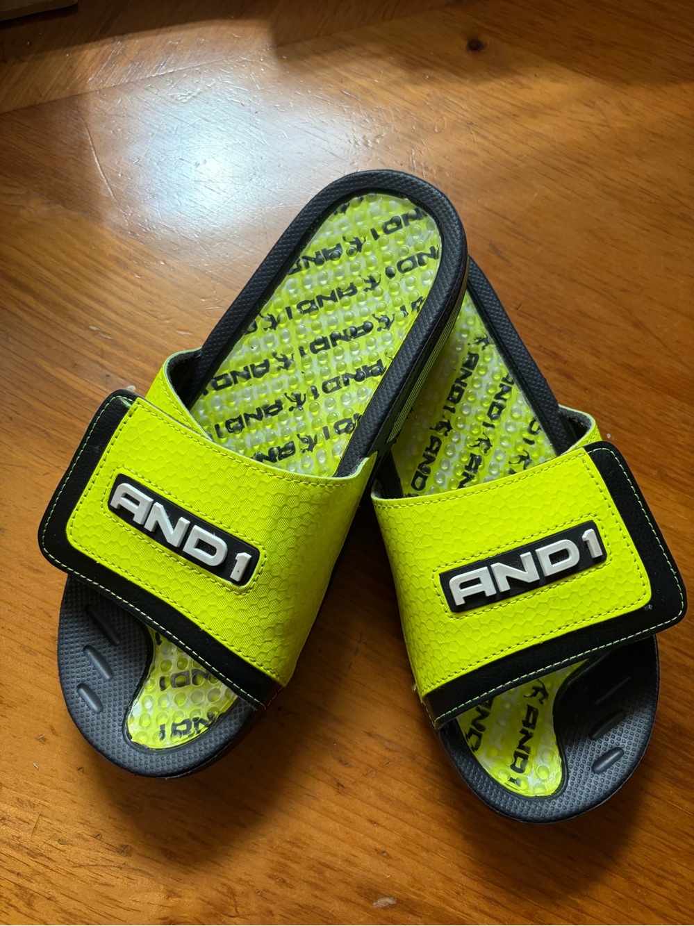 And1 Neon Yellow Adjustable man’s Slide Sandals